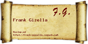 Frank Gizella névjegykártya